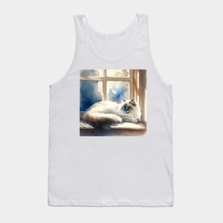 The cat in front of the window Tank Top